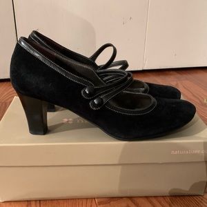 Naturalizer Daybreak-Black Suede Mary Jane